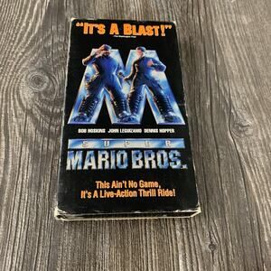 Vintage Super Mario Bros VHS 1993 Live Action Movie NTSC Bob Hoskins Film